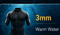 3mm wetsuit for warm water scuba diving