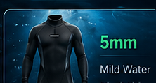 5mm wetsuit for mild water scuba diving