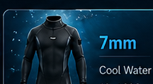 7mm wetsuit for cool water scuba diving