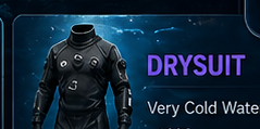 Drysuit for very cold water scuba diving